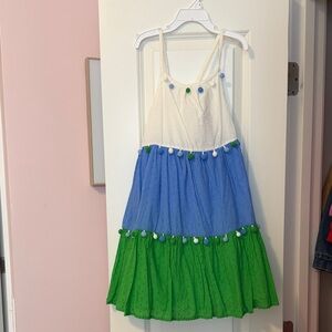 Tommy Bahama Kids Dress in White, Blue, and Green